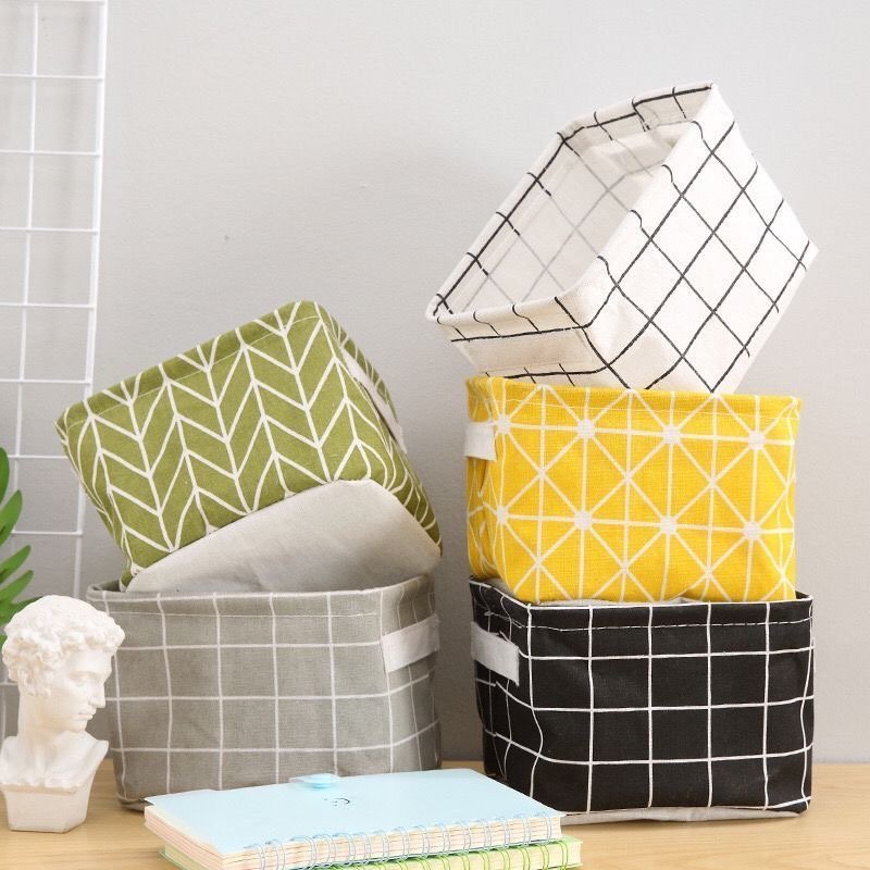 Geometric Fabric Storage Basket